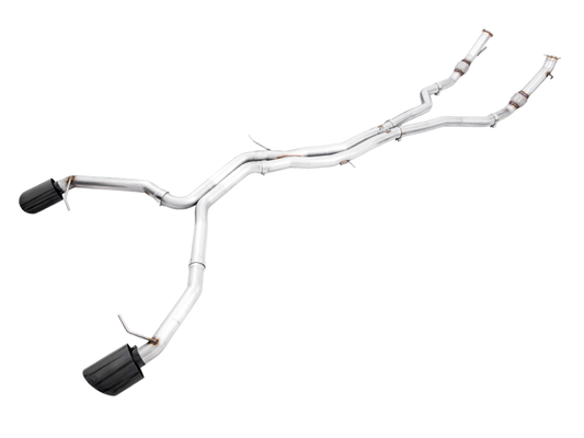 AWE Tuning Audi B9.5 RS 5 Coupe Track Edition Exhaust - RS-Style Diamond Black Tips - Mammoth Racing -