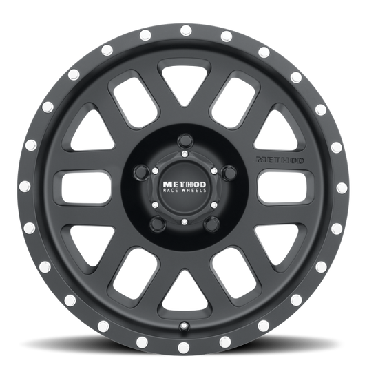 Method Mr306 Mesh 18x9 -12mm Offset 5x5 94mm CB Matte Black Wheel - Mammoth Racing -