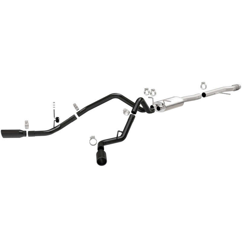 MagnaFlow SYS Cat-Back 3.5in Black Dual Split Rear Tips 14-15 Chevy Silverado/GMC Sierra 4.3l-5.3l - Mammoth Racing -