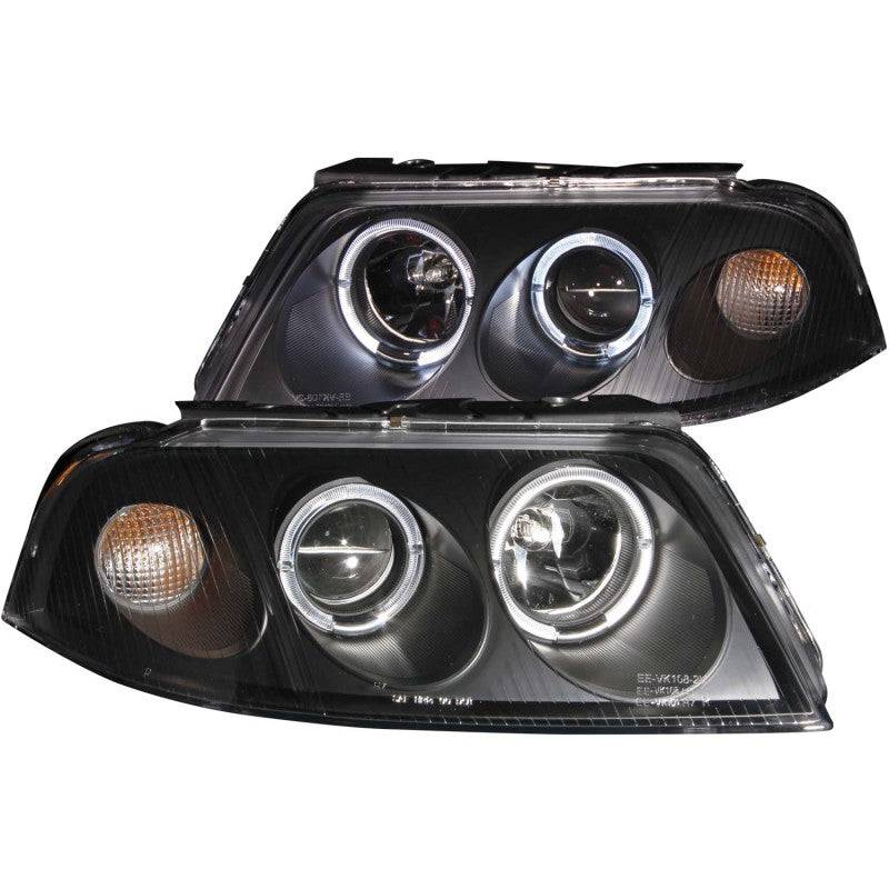 ANZO 2001-2005 Volkswagen Passat Projector Headlights w/ Halo Black - My Store