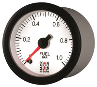 Autometer Stack 52mm 0-1 Bar M10 Male Pro Stepper Motor Fuel Pressure Gauge - White - My Store
