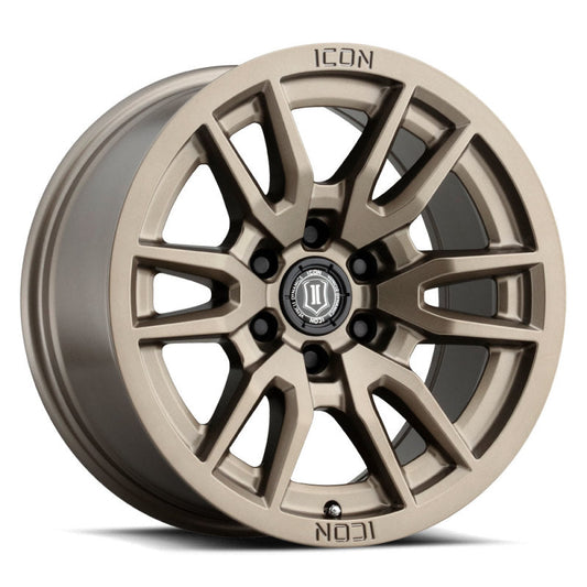 Icon Vector 6 17x8.5 6x5.5 0mm Offset 4.75in BS 106.1mm Bore Bronze Wheel - Mammoth Racing -