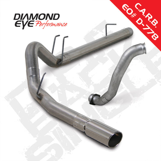 Diamond Eye KIT 4in DPF-BACK w/ DP SGL SS 08-10 Ford 6.4L Powerstroke F250/F350 - Mammoth Racing -
