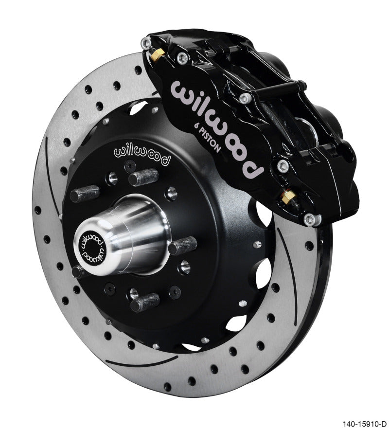 Wilwood Narrow Superlite 6R Front Big Brake Kit 12.88in SRP Drilled and Slotted Rotor - Black - My Store