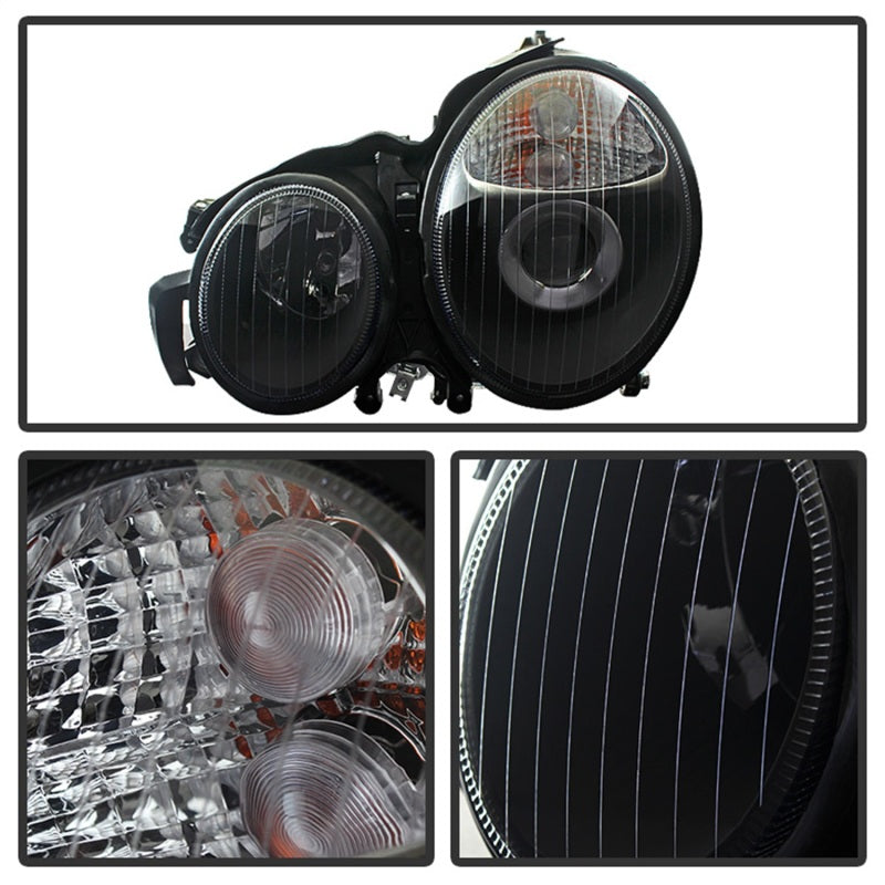 Xtune Mercedes Benz W210 E-Class 00-02 Projector Headlights Black PRO-CL-MW21099-BK - Mammoth Racing -