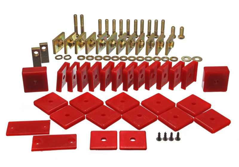 Energy Suspension Toy Land Cruiser Bodymount Set - Red - Mammoth Racing -