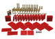 Energy Suspension Toy Land Cruiser Bodymount Set - Red - Mammoth Racing -