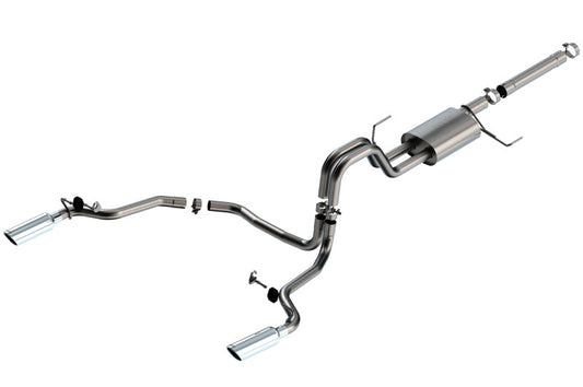 Borla 21-22 Ford F-150 Powerboost 3.5L V6 2WD & 4WD 4DR 3in, 2.25in S-TYPE Catback w/ Chrome Tip - Mammoth Racing -
