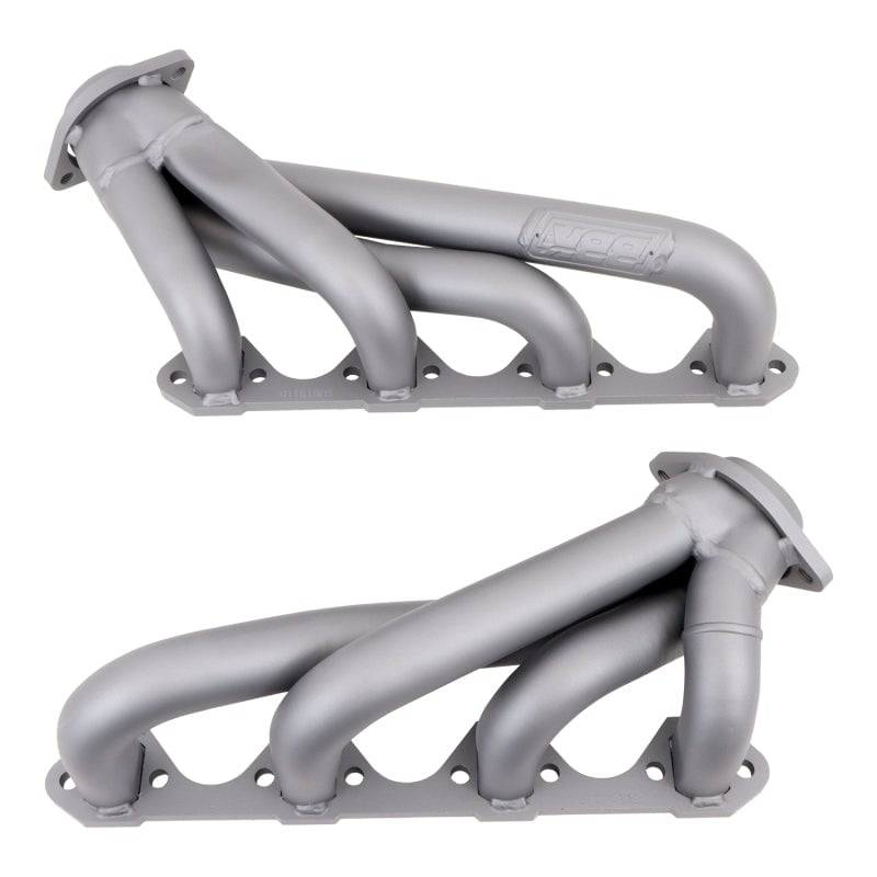BBK 79-93 Mustang 351 Swap Shorty Unequal Length Exhaust Headers - 1-5/8 Titanium Ceramic - Mammoth Racing -