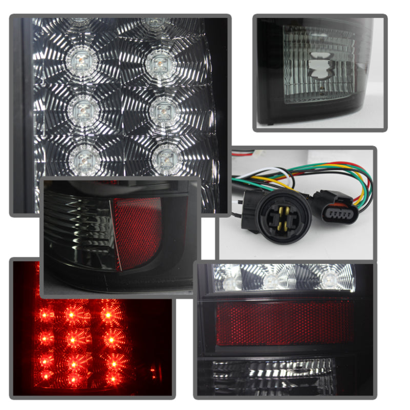 Spyder Chevy Suburban/GMC Yukon/Yukon Denali 07-14 LED Tail Lights Blk Smke ALT-YD-CSUB07-LED-BSM - Mammoth Racing -