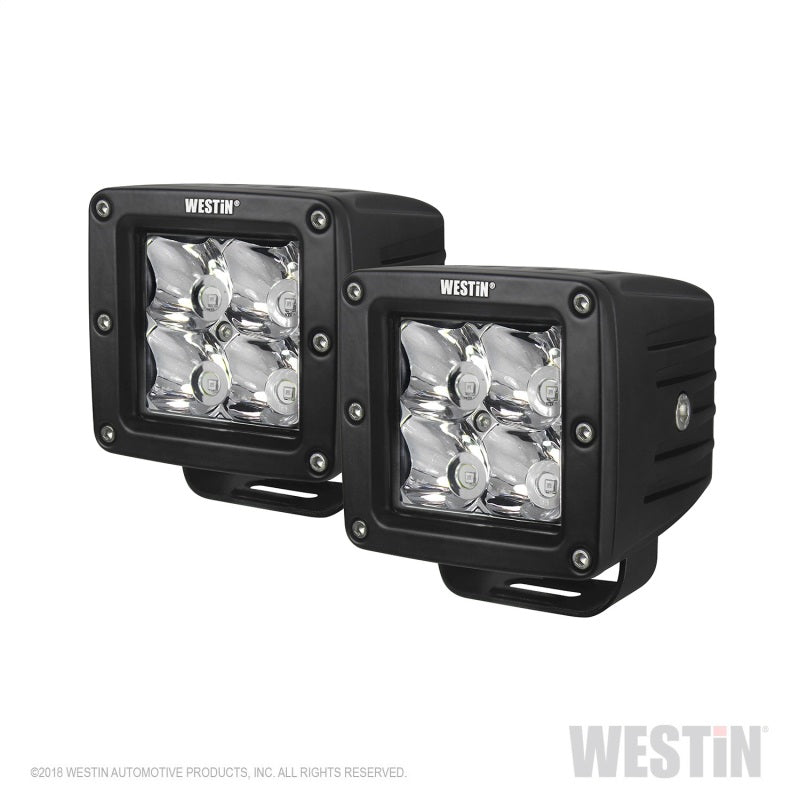 Westin Compact LED 5W 3.2 inch x 3 inch (Set of 2) - Black - Mammoth Racing -