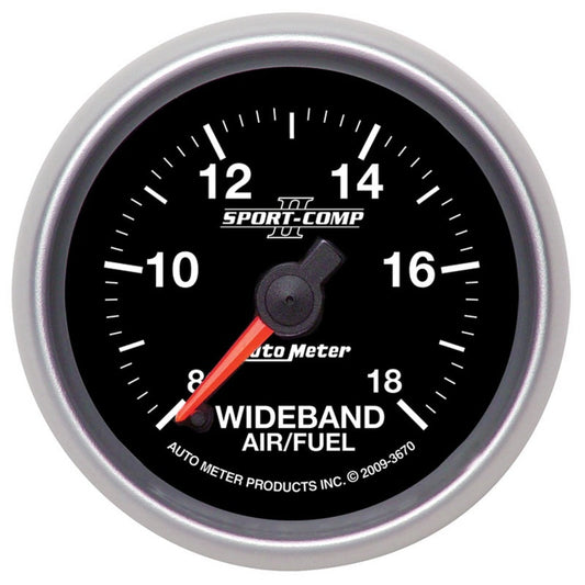 Autometer Sport-Comp II 52mm 8:1-18:1 AFR Wideband Air/Fuel Ratio Analog Gauge - My Store