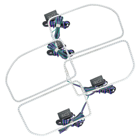 Oracle Ford F250/350 11-16 Halo Kit (Square Ring Design) - ColorSHIFT w/o Controller - Mammoth Racing -