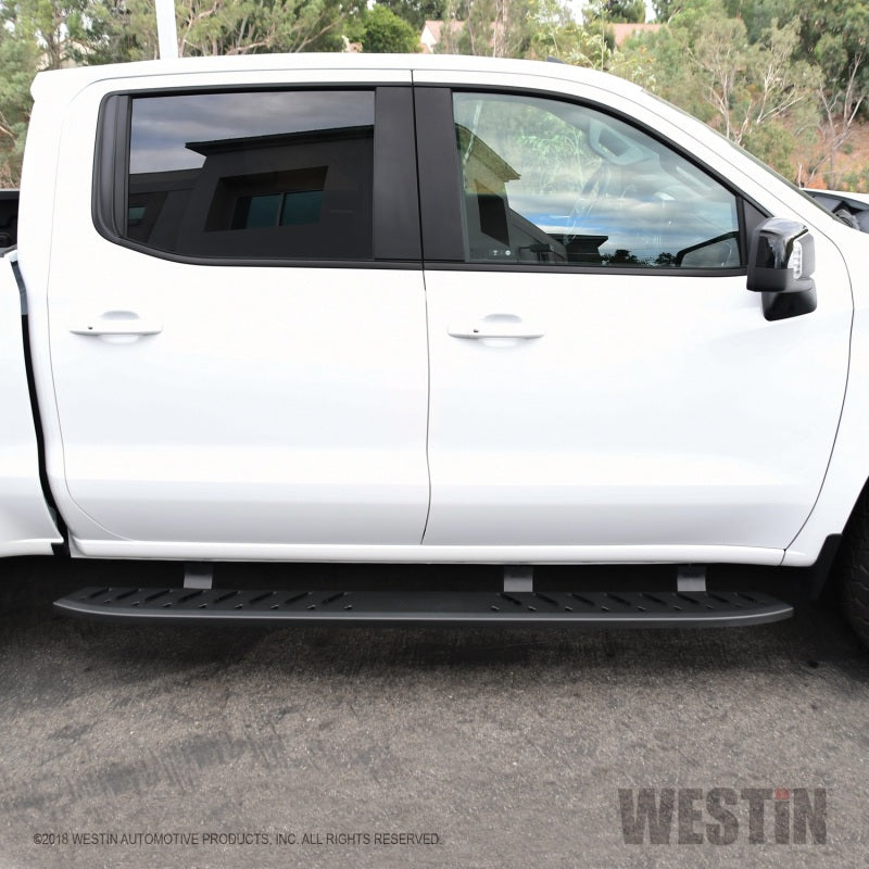 Westin 2019 Chevrolet Silverado/Sierra 1500 Crew Cab Thrasher Running Boards - Textured Black - Mammoth Racing -
