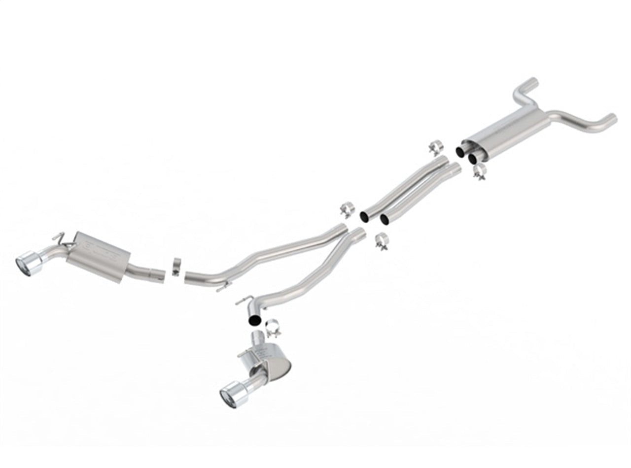 Borla 10-13 Chevy Camaro SS 6.2L Single Round Tip Touring Cat Back Exhaust w/ Single Split Rear Exit - My Store