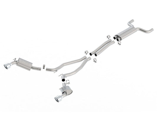 Borla 10-13 Chevy Camaro SS 6.2L Single Round Tip Touring Cat Back Exhaust w/ Single Split Rear Exit - My Store