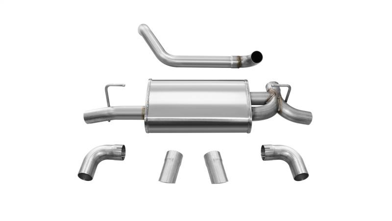 Corsa 18+ Jeep Wrangler JL 2.5in Dual Rear Turn Down Exit Sport Axle-Back Exhaust - Mammoth Racing -