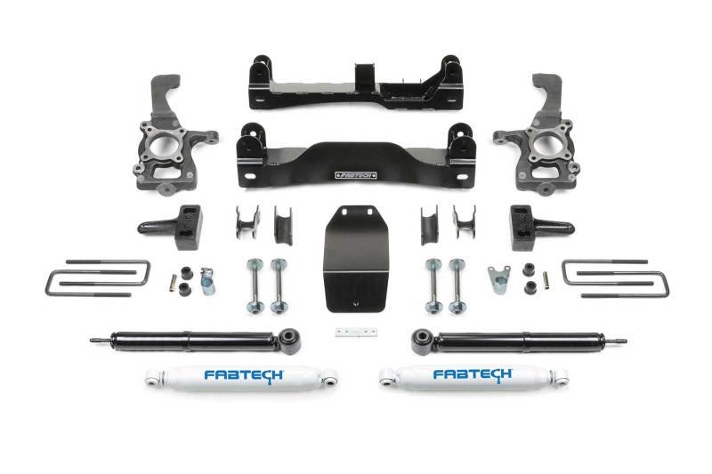 Fabtech 2014 Ford F150 4WD 4in Basic Sys w/Rr Perf Shks - Mammoth Racing -