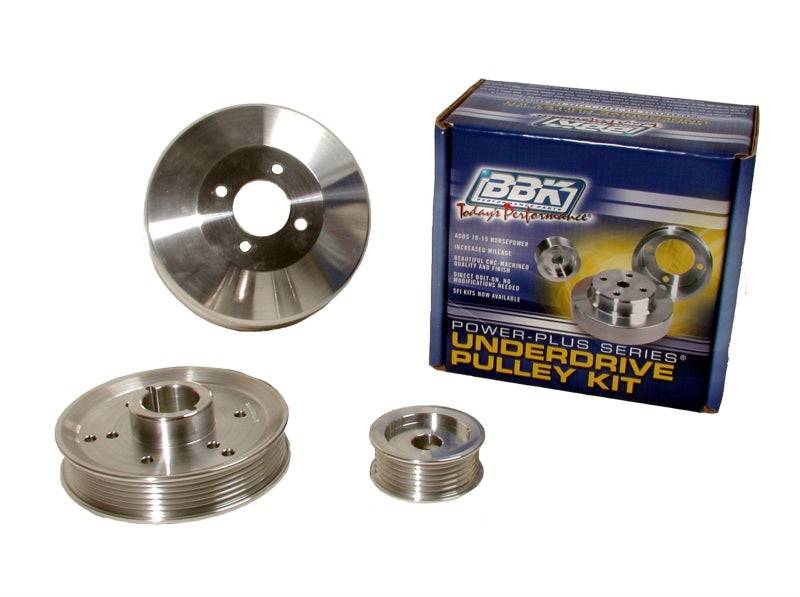 BBK 96-01 Mustang 4.6 GT Cobra Underdrive Pulley Kit - Lightweight CNC Billet Aluminum (3pc) - Mammoth Racing -
