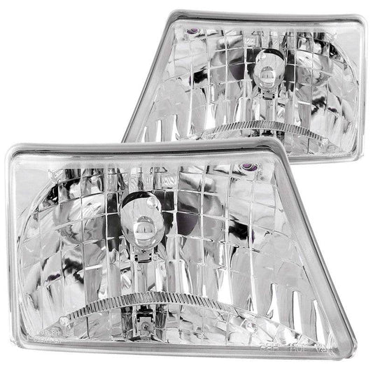 ANZO 1998-2000 Ford Ranger Crystal Headlights Chrome - My Store