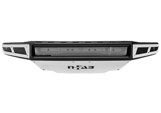 N-Fab M-RDS Front Bumper 14-17 Toyota Tundra - Tex. Black w/Silver Skid Plate - Mammoth Racing -