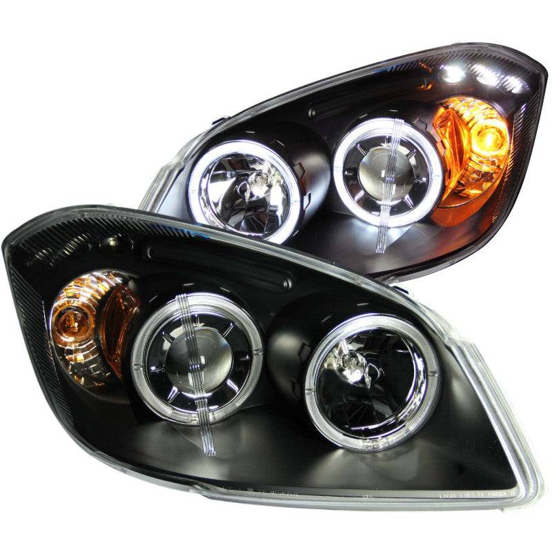 ANZO 2005-2010 Chevrolet Cobalt Projector Headlights w/ Halo Black w/ LED - My Store