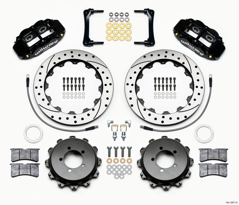 Wilwood Narrow Superlite 4R Rear Kit 12.88in Drilled 2012-Up Toyota / Scion FRS w/Lines - Mammoth Racing -