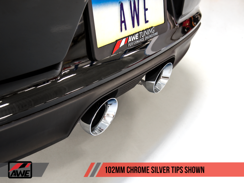 AWE Tuning Porsche 911 (991.2) Carrera / S SwitchPath Exhaust for PSE Cars - Chrome Silver Tips - Mammoth Racing -