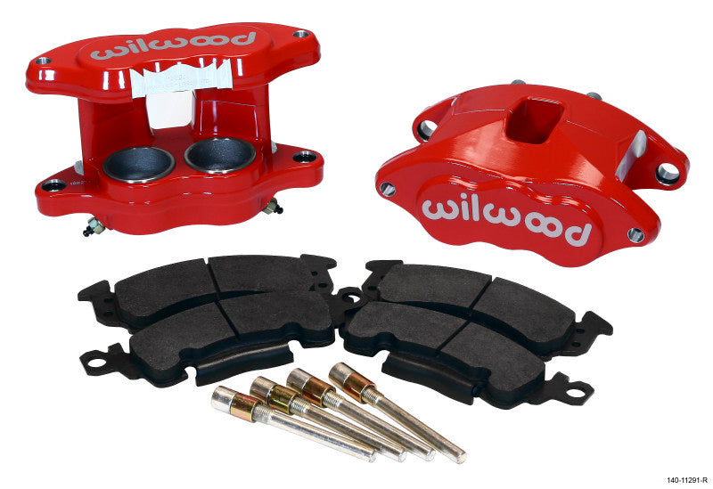 Wilwood D52 Front Caliper Kit - Red 2.00 / 2.00in Piston 1.04in Rotor - Mammoth Racing -