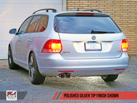 AWE Tuning Mk5 Jetta Mk6 Sportwagen 2.5L Touring Edition Exhaust - Polished Silver Tips - Mammoth Racing -
