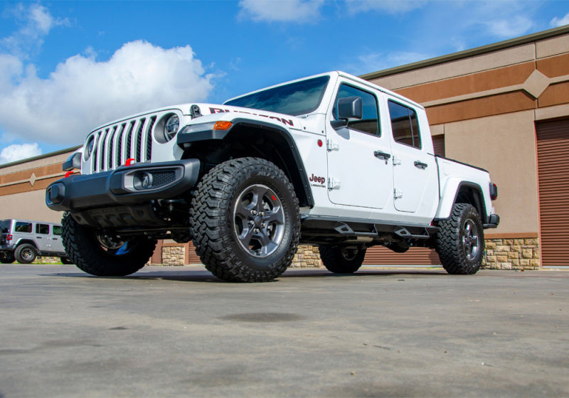 N-Fab Predator Pro Step System 2019 Jeep Wrangler JT 4DR Truck Full Length - Tex. Black - Mammoth Racing -