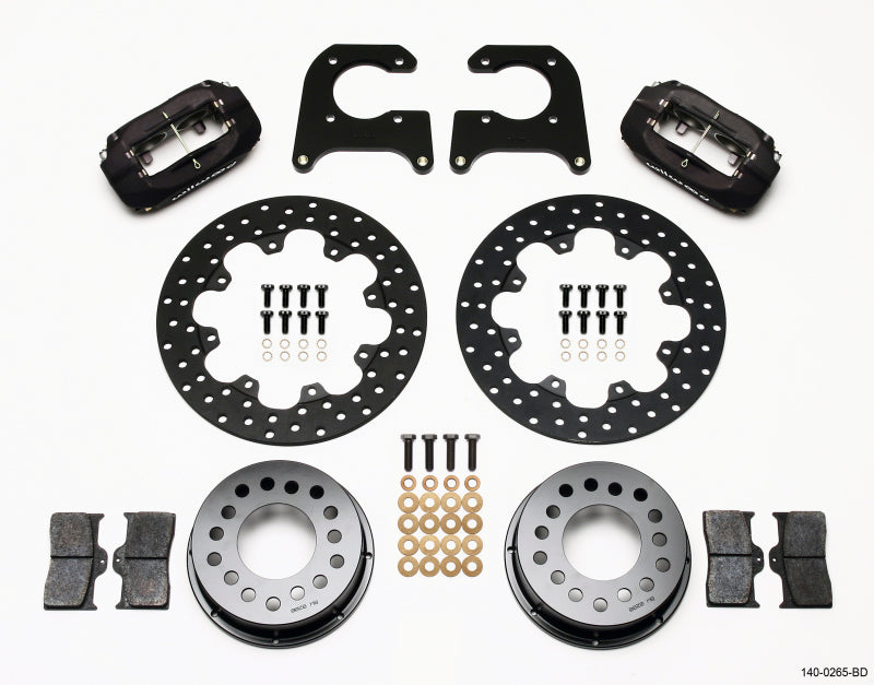 Wilwood Forged Dynalite Rear Drag Kit Drilled Rotor M-W / Lamb Ends 1/2in Studs - Mammoth Racing -