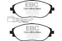 EBC 12+ Volkswagen CC 3.6 Greenstuff Front Brake Pads - My Store