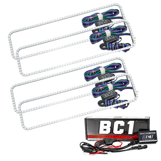 Oracle GMC Sierra 88-98 Dual Halo Kit - ColorSHIFT w/ BC1 Controller - Mammoth Racing -