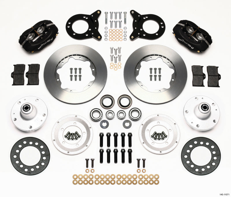 Wilwood Forged Dynalite Front Kit 11.00in 1965-1969 Mustang Disc & Drum Spindle - Mammoth Racing -