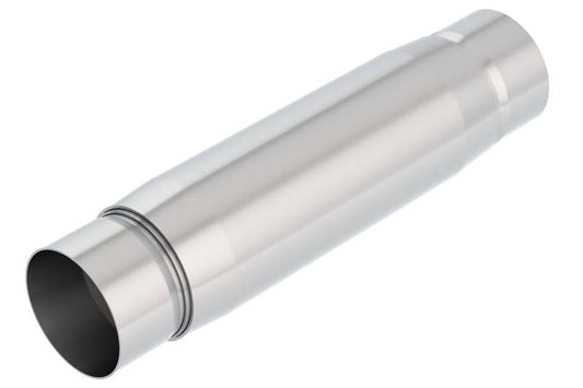 Borla CrateMuffler Resonator Option 3in Center/Center 3.5in Round x 10in - Null Sound Center/Center - Mammoth Racing -