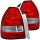 ANZO 1996-2000 Honda Civic Taillights Red/Clear - My Store