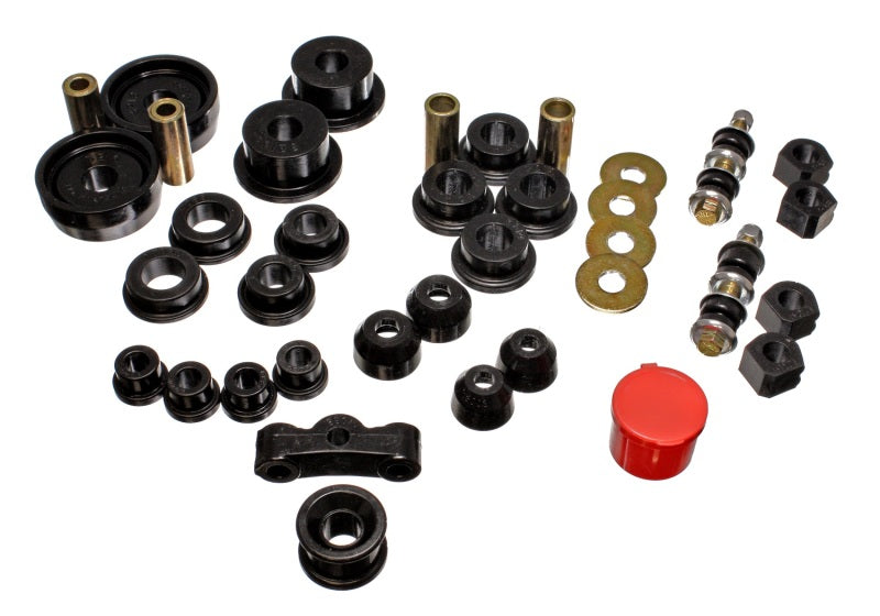 Energy Suspension 84-87 Honda Civic/CRX Black Hyper-Flex Master Bushing Set - Mammoth Racing -