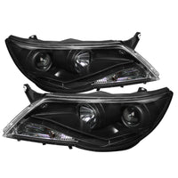 Spyder Volkswagen Tiguan 09-11 Projector Headlights DRL Black High H1 Low H7 PRO-YD-VTIG09-DRL-BK - Mammoth Racing -