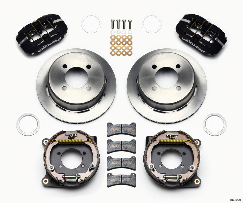 Wilwood Dynapro Low-Profile 11.00in P-Brake Kit Ford 7.5in Rear 2.80 Offset - 4-Lug - Mammoth Racing -