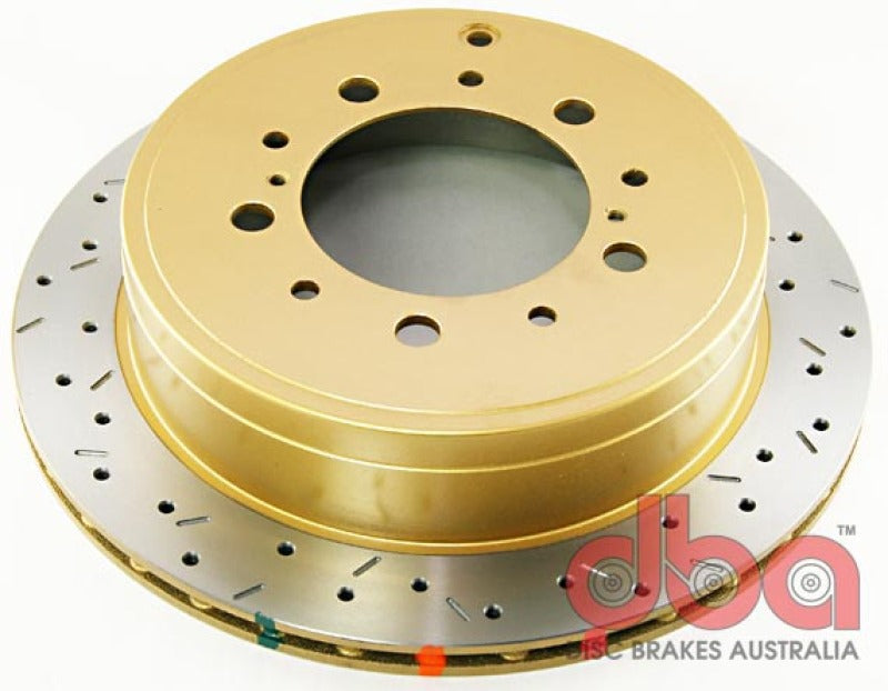 DBA 07+ Toyota LandCruiser 200 Series Rear Drilled and Slotted 4000 Series Rotor - Mammoth Racing -