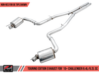 AWE Tuning 2015+ Dodge Challenger 6.4L/6.2L Non-Resonated Touring Edition Exhaust - Use Stock Tips - Mammoth Racing -