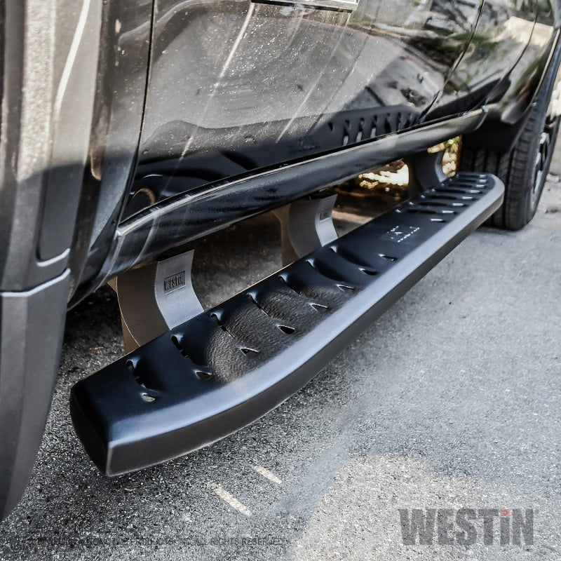 Westin 2019 Chevrolet Silverado/Sierra 1500 Crew Cab Thrasher Running Boards - Textured Black - Mammoth Racing -