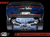 AWE Tuning 2017+ Challenger 5.7 Touring Edition Exhaust - Non-Resonated - Diamond Black Quad Tips - Mammoth Racing -