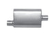 Gibson MWA Superflow Offset/Center Oval Muffler - 4x9x14in/2.25in Inlet/2.25in Outlet - Stainless - Mammoth Racing -