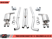 AWE Tuning 2015+ Dodge Challenger 6.4L/6.2L SC Track Edition Exhaust - Quad Chrome Silver Tips - My Store