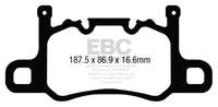 EBC 13-15 Porsche 911 (991) (Cast Iron Rotor only) 3.8 GT3 Yellowstuff Rear Brake Pads - My Store