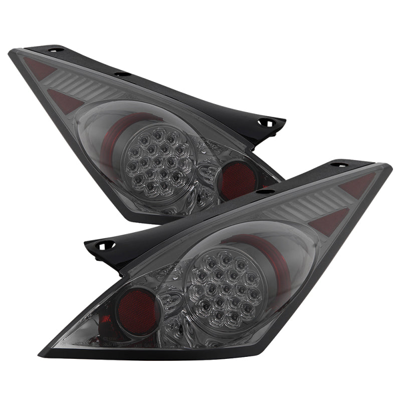 Spyder Nissan 350Z 03-05 LED Tail Lights Smoke ALT-YD-N350Z02-LED-SM - Mammoth Racing -