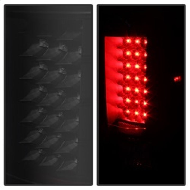 Xtune Chevy Silverado 07-13 LED Tail Lights Black Smoke ALT-JH-CS07-LED-BKSM - Mammoth Racing -