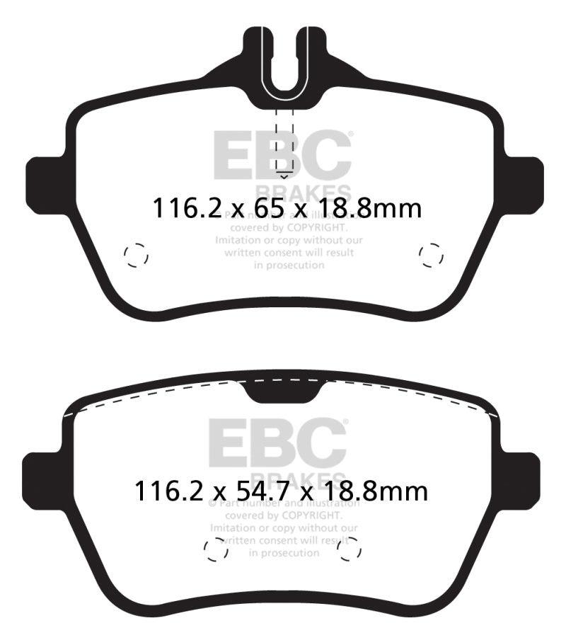 EBC 14+ Mercedes-Benz S550 4.7 Twin Turbo Redstuff Rear Brake Pads - My Store